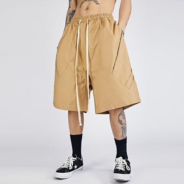 fashionable shorts high street solid color tooling men's brand loose capris trend elastic waist casual pants, White;black
fashionable shorts high street solid color tooling men's brand loose capris trend elastic waist casual pants, White;black