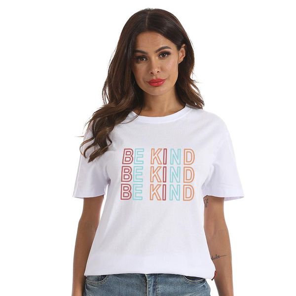 women's t-shirt summer t shirt women harajuku funny be kind letter print cotton casual krean fashion loose plus size tee shrit f, White
women's t-shirt summer t shirt women harajuku funny be kind letter print cotton casual krean fashion loose plus size tee shrit f, White