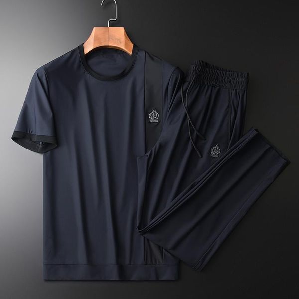 men's tracksuits summer mens tracksuit (t-shirt+pant) luxury embroidered short sleeve male sets plus size 4xl elastic waist slim man pa, Gray
men's tracksuits summer mens tracksuit (t-shirt+pant) luxury embroidered short sleeve male sets plus size 4xl elastic waist slim man pa, Gray