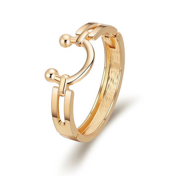 fashion bracelet minimalist u-shaped saddle shape boutique gold-plated bracelet, Black
fashion bracelet minimalist u-shaped saddle shape boutique gold-plated bracelet, Black