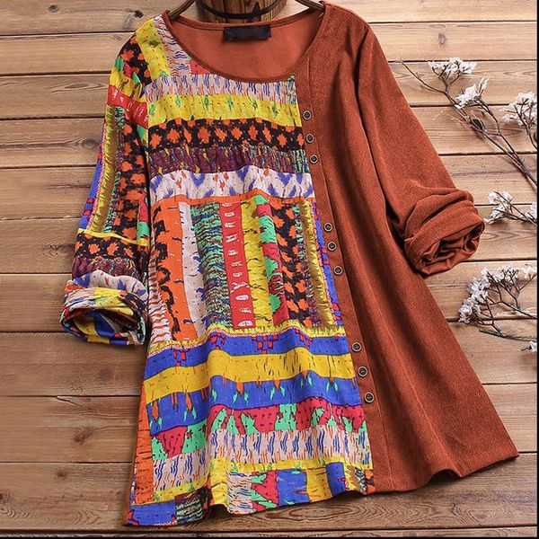 vintage printed tunic plus size women shirt 5xl casual patchwork o neck long sleeve pullovers ladies spring autumn, White
vintage printed tunic plus size women shirt 5xl casual patchwork o neck long sleeve pullovers ladies spring autumn, White