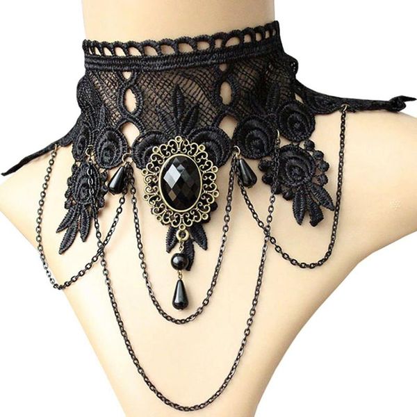 pendant necklaces elegant gothic chokers crystal black lace necklace choker vintage women bride rhinestone party jewelry girl, Silver
pendant necklaces elegant gothic chokers crystal black lace necklace choker vintage women bride rhinestone party jewelry girl, Silver