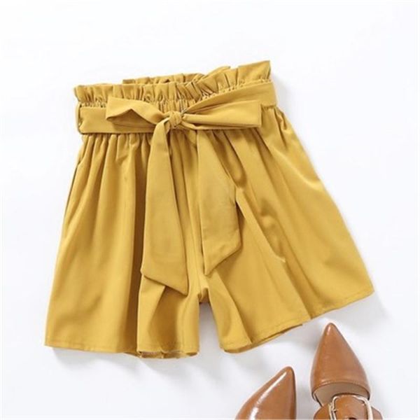 women's shorts gowyimmes 2021 summer women lady high waist bud big size girl solid sashes wide leg streatwears 300, White;black
women's shorts gowyimmes 2021 summer women lady high waist bud big size girl solid sashes wide leg streatwears 300, White;black