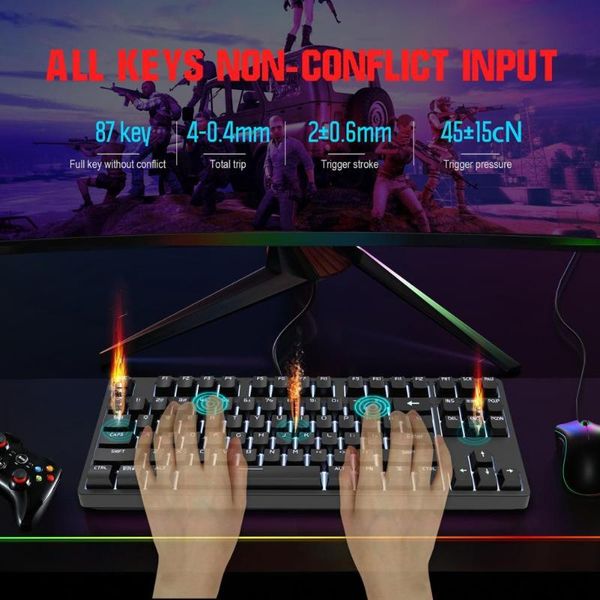 keyboards ergonomic mechanical keyboard fine workmanship high sensitivity practical 87 keys office
keyboards ergonomic mechanical keyboard fine workmanship high sensitivity practical 87 keys office