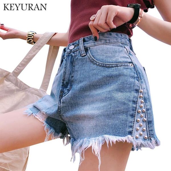 women's shorts fashion brand vintage tassel rivet hole ripped loose high waiste short jeans punk woman wide leg denim, White;black
women's shorts fashion brand vintage tassel rivet hole ripped loose high waiste short jeans punk woman wide leg denim, White;black