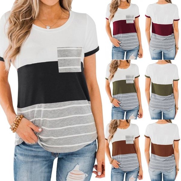 summer cotton striped patchwork women t shirt casual short sleeve tshirt female o-neck loose korean women's t-shirt tee 210520, White
summer cotton striped patchwork women t shirt casual short sleeve tshirt female o-neck loose korean women's t-shirt tee 210520, White