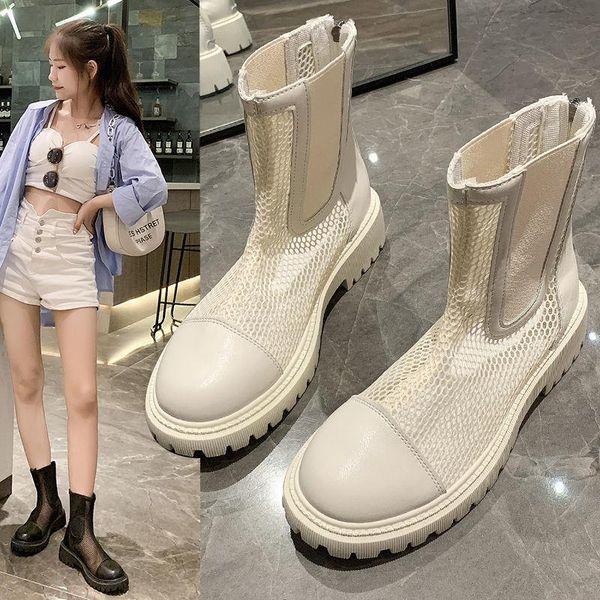 boots summer mesh women fashion lace up ankle woman shoes sandals hollow breathable zipper socks square heel, Black
boots summer mesh women fashion lace up ankle woman shoes sandals hollow breathable zipper socks square heel, Black
