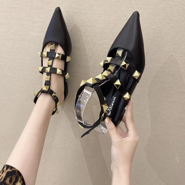 dress shoes summer 2021 women buckle strap flats classics woman rivets pointed toe flat sandals female elegance party, Black
dress shoes summer 2021 women buckle strap flats classics woman rivets pointed toe flat sandals female elegance party, Black