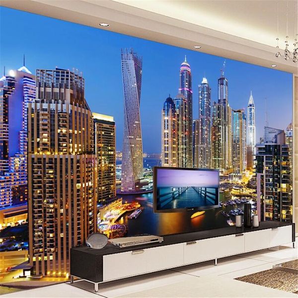 customized large murals, stylish home decoration, beautiful dubai night view, living room tv background wall wallpaper
customized large murals, stylish home decoration, beautiful dubai night view, living room tv background wall wallpaper