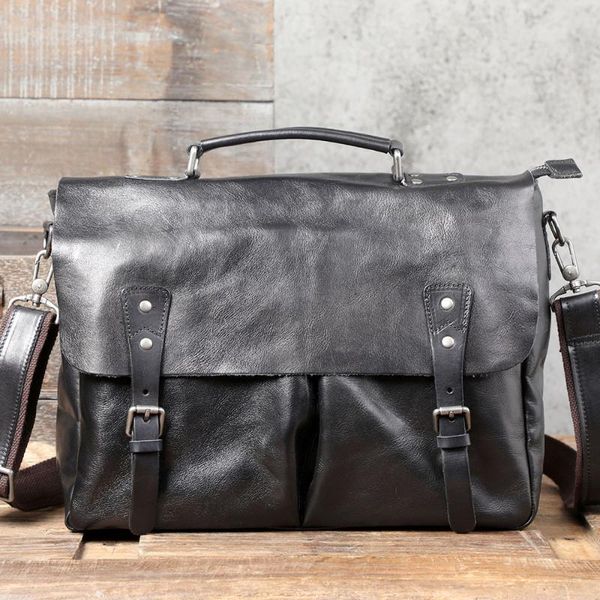 classic first layer cowhide leather briefcase men's handbag messenger bag shoulder computer bags black briefcases
classic first layer cowhide leather briefcase men's handbag messenger bag shoulder computer bags black briefcases
