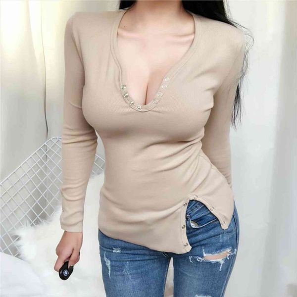 v neck button autumn womens korean long sleeve vetement femme ropa mujer clothes, White
v neck button autumn womens korean long sleeve vetement femme ropa mujer clothes, White