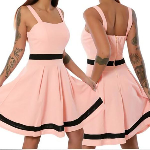 casual dresses summer dress women women's dresses sleeveless solid color mini causal holiday beach vintage dress for women y6, Black;gray
casual dresses summer dress women women's dresses sleeveless solid color mini causal holiday beach vintage dress for women y6, Black;gray