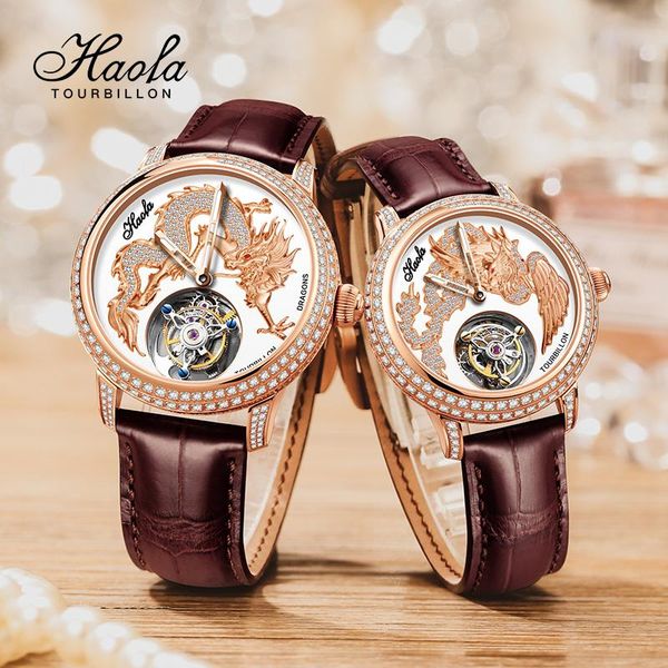 wristwatches haofa luxury couple tourbillon movement watches mens 2021 mechanical sapphire flying lovers fashion, Slivery;brown
wristwatches haofa luxury couple tourbillon movement watches mens 2021 mechanical sapphire flying lovers fashion, Slivery;brown