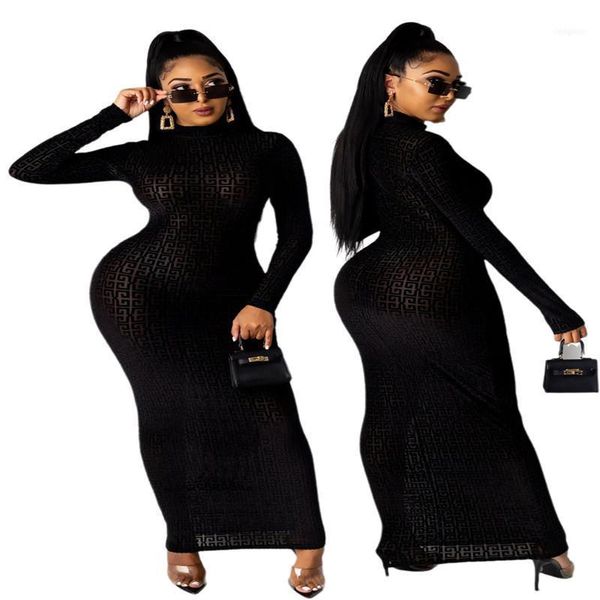 fashion style o neck black dress long sleeve party club maxi female vestidos longo1, Black;gray
fashion style o neck black dress long sleeve party club maxi female vestidos longo1, Black;gray