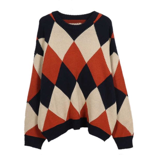 perhaps u women sweater knitted long sleeve orante beige navy think pullovers autumn crew neck winter plaid argyle m0190 210529, White
perhaps u women sweater knitted long sleeve orante beige navy think pullovers autumn crew neck winter plaid argyle m0190 210529, White