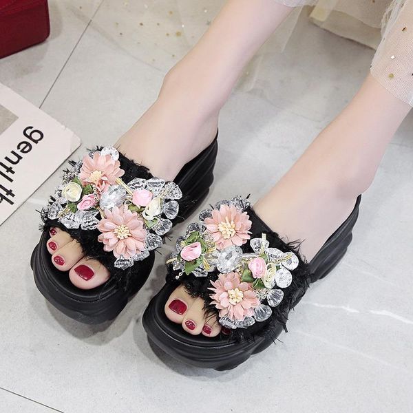 slippers rimocy 2021 summer women diamond floral sandals fashion rhinestones beach wedge slides high heels chunky platform shoes woman, Black
slippers rimocy 2021 summer women diamond floral sandals fashion rhinestones beach wedge slides high heels chunky platform shoes woman, Black