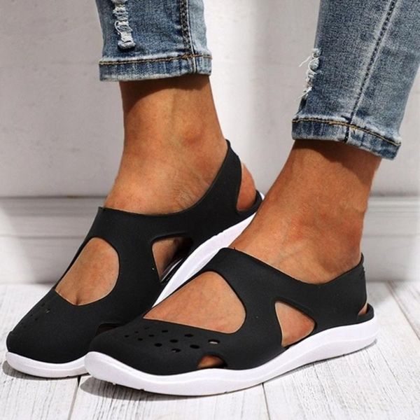 summer women sandals soft flat slip on female casual jelly shoes girl hollow out mesh flats beach footwear, Black
summer women sandals soft flat slip on female casual jelly shoes girl hollow out mesh flats beach footwear, Black