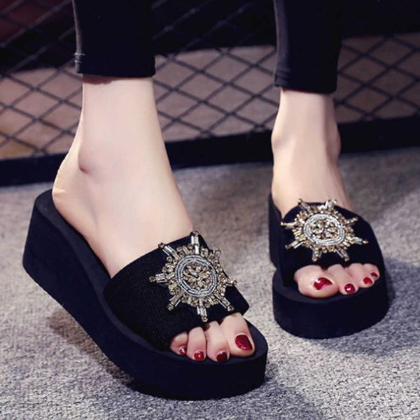 women slippers fashion platform slip-on open toe casual shoes ladies outdoor wedges beach flip flops qq702 210625, Black
women slippers fashion platform slip-on open toe casual shoes ladies outdoor wedges beach flip flops qq702 210625, Black