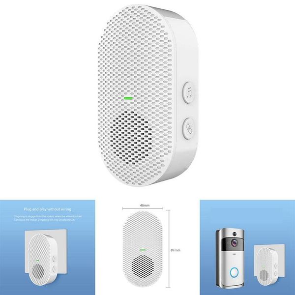 doorbells -wireless doorbell chime home security intercom transmitter with music modes for video