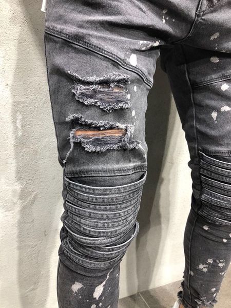 mens casual denim jeans skim slim knees holes hiphop pant washed good quality, Blue
mens casual denim jeans skim slim knees holes hiphop pant washed good quality, Blue