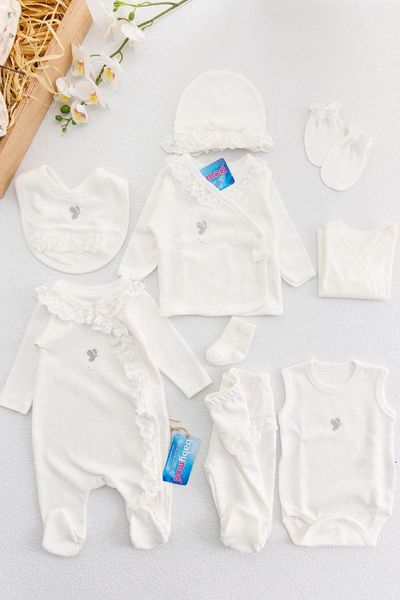 clothing sets organic 100 turkish cotton-born cloth 9 pcs set-baby exit-girl laced white
clothing sets organic 100 turkish cotton-born cloth 9 pcs set-baby exit-girl laced white