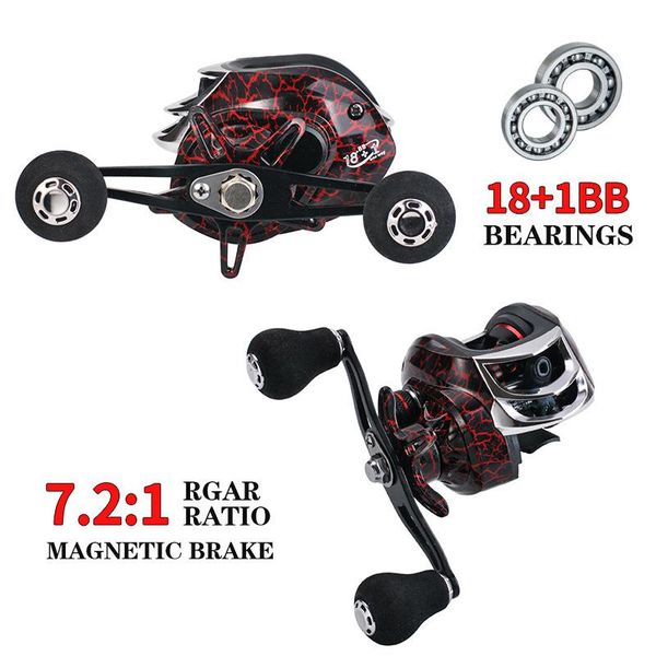 7.2:1 18+1bb 8kg max drag reinforced reel fishing baitcasting high speed left right hand reels
7.2:1 18+1bb 8kg max drag reinforced reel fishing baitcasting high speed left right hand reels