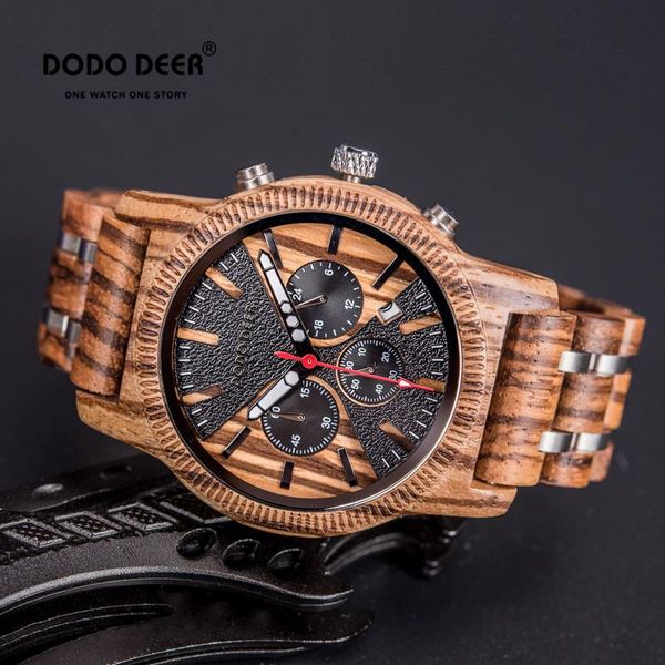 wristwatches relogio masculino dodo deer wood watch for men chronograph calendar luminous fashion luxury gift erkek kol saati c08, Slivery;brown
wristwatches relogio masculino dodo deer wood watch for men chronograph calendar luminous fashion luxury gift erkek kol saati c08, Slivery;brown