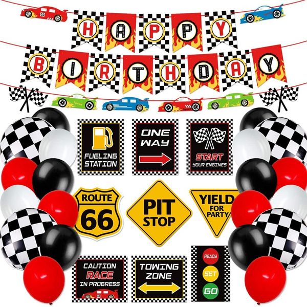 31pcs/lot racing car themed party ballooons happy birthday banner checker flag ballons globos for race car party decor pllies
31pcs/lot racing car themed party ballooons happy birthday banner checker flag ballons globos for race car party decor pllies