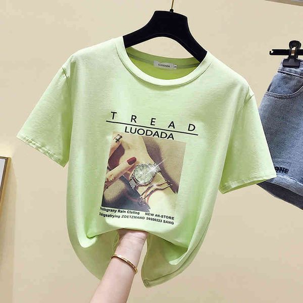 women's letter print t-shirt summer short sleeves o neck tee girls pullover casual tees a3312 210428, White
women's letter print t-shirt summer short sleeves o neck tee girls pullover casual tees a3312 210428, White
