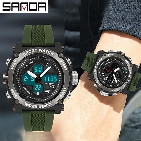 wristwatches relojes hombre sport watches for men warterproof military wristwatch silicone dual time led digital quartz watch clock, Slivery;brown
wristwatches relojes hombre sport watches for men warterproof military wristwatch silicone dual time led digital quartz watch clock, Slivery;brown