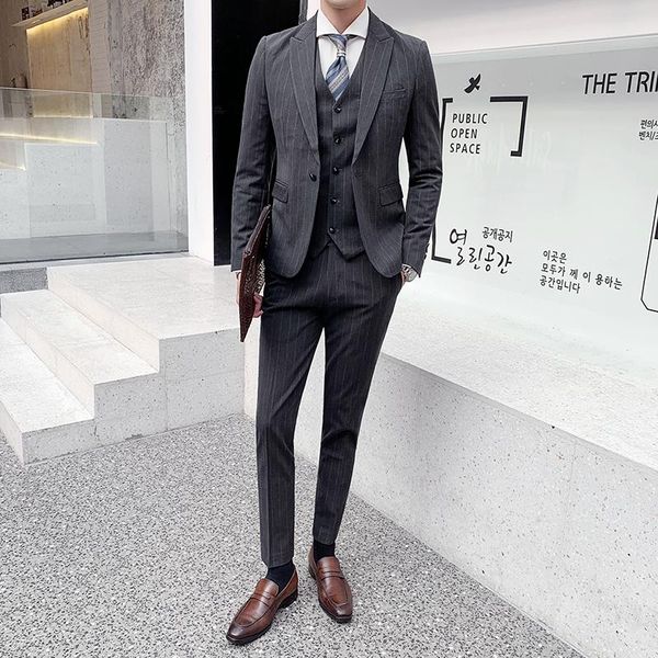 men's suits & blazers gzdeerax stripe men suit three-piece luxury one bottons single breasted prom mens wedding slim fit with pants, White;black
men's suits & blazers gzdeerax stripe men suit three-piece luxury one bottons single breasted prom mens wedding slim fit with pants, White;black
