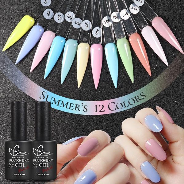 nail gel francheska solid color 12ml polish glitter for manicure set art semi platium uv led lamp decorations, Red;pink
nail gel francheska solid color 12ml polish glitter for manicure set art semi platium uv led lamp decorations, Red;pink
