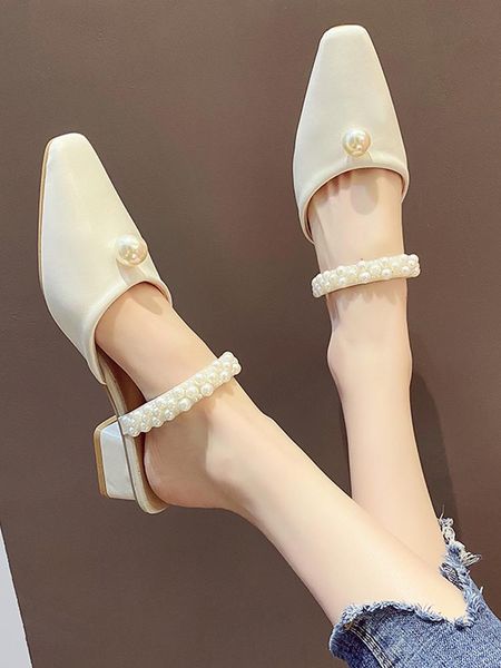 square heel shoes genuine leather slippers women summer string bead shallow pu female mule luxury slides med cover toe block sof, Black
square heel shoes genuine leather slippers women summer string bead shallow pu female mule luxury slides med cover toe block sof, Black