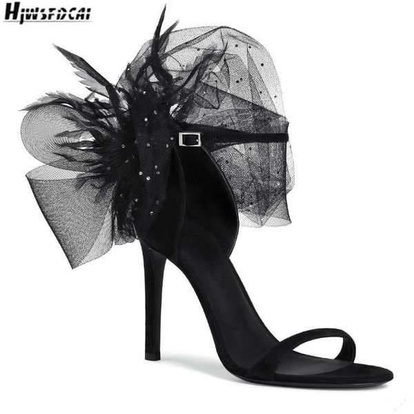 hjwsfdcai bowknot rhinestone sandals women suede ankle strap high heels genuine leather shoes wedding party mujer, Black
hjwsfdcai bowknot rhinestone sandals women suede ankle strap high heels genuine leather shoes wedding party mujer, Black