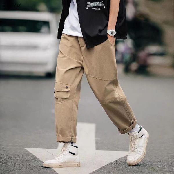 men's pants oversized cargo ins straight loose summer trendy cropped casual overweight clothing, Black
men's pants oversized cargo ins straight loose summer trendy cropped casual overweight clothing, Black