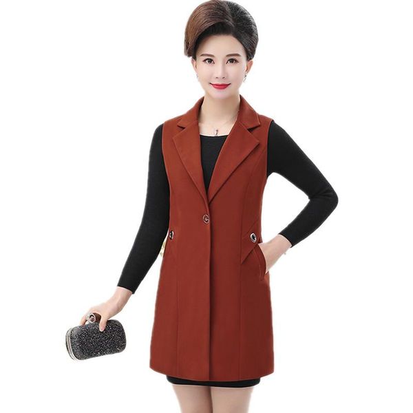 women's vests middle-aged elderly vest female thin section medium-length fashion solid color jacket mother loaded a buckle spring d116, Black;white
women's vests middle-aged elderly vest female thin section medium-length fashion solid color jacket mother loaded a buckle spring d116, Black;white