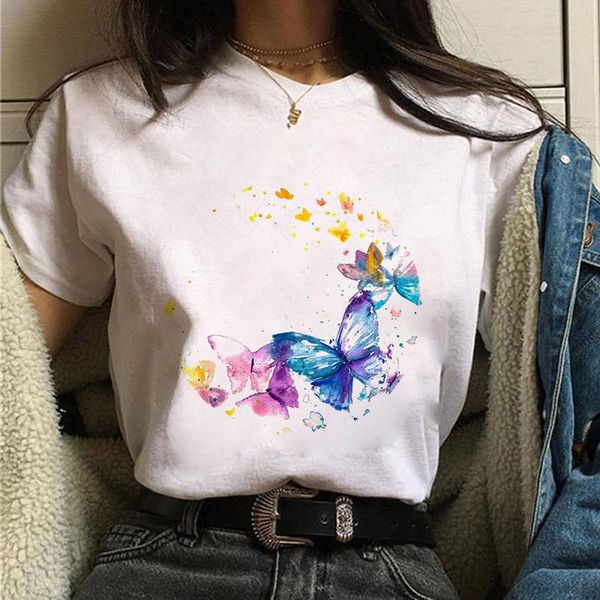 women's t-shirt 08aesthetic butterfly graphic printing female harajuku t shirt round neck short sleeve summer lady, White
women's t-shirt 08aesthetic butterfly graphic printing female harajuku t shirt round neck short sleeve summer lady, White