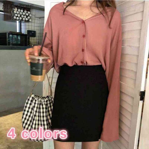 minimalist pure black trendy office womens shirts chic v neck design chiffon sun proof bf style top, White
minimalist pure black trendy office womens shirts chic v neck design chiffon sun proof bf style top, White