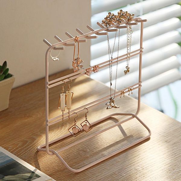 metal jewelry rack holder organizer 3 tier pink white necklace earring display show home decorative shelves other decor
metal jewelry rack holder organizer 3 tier pink white necklace earring display show home decorative shelves other decor