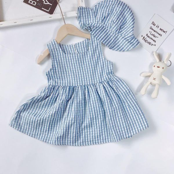 clothing sets 2021 summer korean boy children's sibling clothes, western-style plaid two-piece girl dress + hat, White
clothing sets 2021 summer korean boy children's sibling clothes, western-style plaid two-piece girl dress + hat, White
