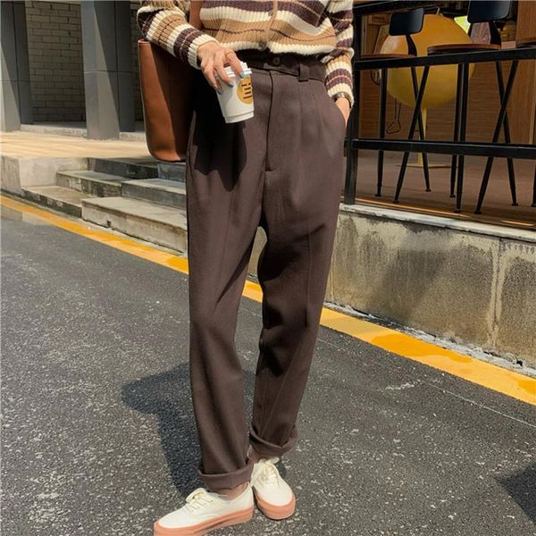 wear high waist straight thick woolen pants women bottoms autumn winter suit solid loose trousers female women's & capris, Black;white
wear high waist straight thick woolen pants women bottoms autumn winter suit solid loose trousers female women's & capris, Black;white