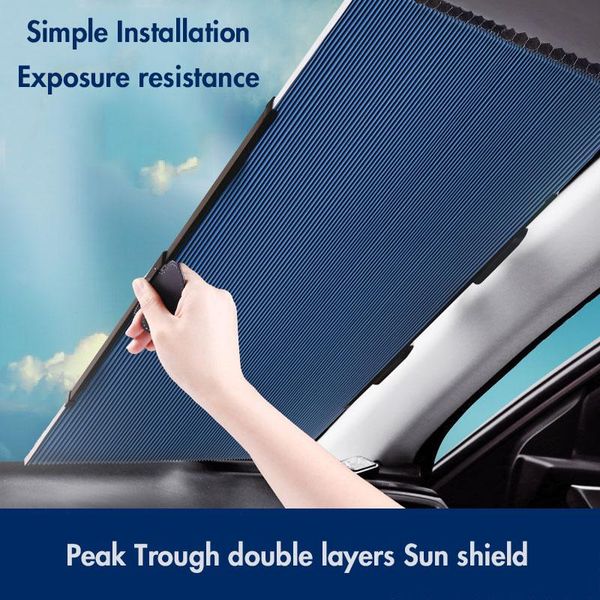 car sunshade automatic retractable double-layer sun protection insulation front windscreen honeycomb
car sunshade automatic retractable double-layer sun protection insulation front windscreen honeycomb