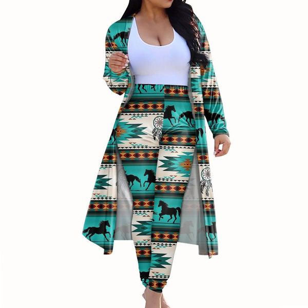 women suit crazy horse african tribe pattern fashion high waist leggings ladies coat casual two pieces women's piece pants, White
women suit crazy horse african tribe pattern fashion high waist leggings ladies coat casual two pieces women's piece pants, White