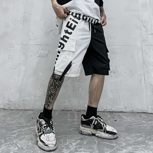men's shorts shorts summer hip-hop male black white stitching letter printing thin section five-point mid brand casual s x06b, White;black
men's shorts shorts summer hip-hop male black white stitching letter printing thin section five-point mid brand casual s x06b, White;black