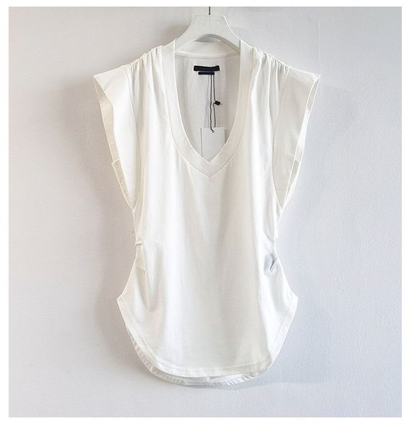 t shirt handsome 2021 spring summer sleeveless white design slim v-neck easy to wear vest women's
t shirt handsome 2021 spring summer sleeveless white design slim v-neck easy to wear vest women's