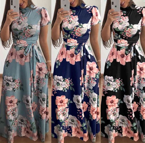 women summer maxi dress casual o neck short/long sleeve lace up party dress plus size 5xl summer floral print tunic boho dresses 210507, Black;gray
women summer maxi dress casual o neck short/long sleeve lace up party dress plus size 5xl summer floral print tunic boho dresses 210507, Black;gray