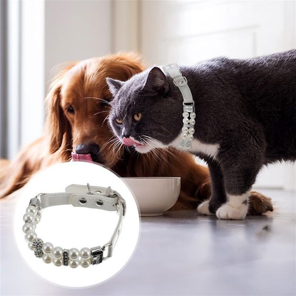 dog collars & leashes 1pc fashion pu leather imitation pearl collar with leash pet adjustable neck strap elegant cat necklace choker
dog collars & leashes 1pc fashion pu leather imitation pearl collar with leash pet adjustable neck strap elegant cat necklace choker