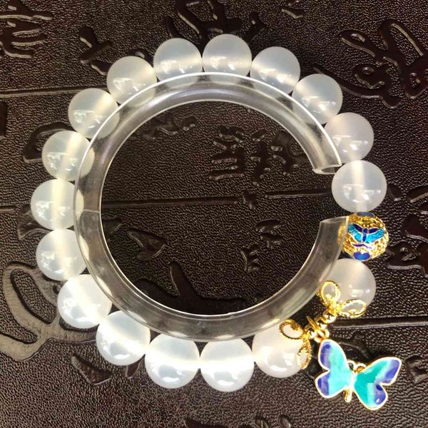 natural white agate single circle with cloisonne butterfly women's bracelet jewelry whole, Golden;silver
natural white agate single circle with cloisonne butterfly women's bracelet jewelry whole, Golden;silver