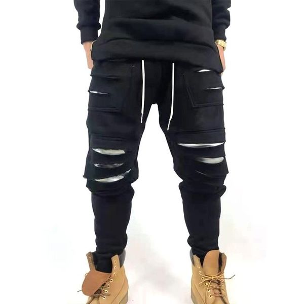 men's pants high street middle waist loose legged casual sports series hip hop trend fried, Black
men's pants high street middle waist loose legged casual sports series hip hop trend fried, Black