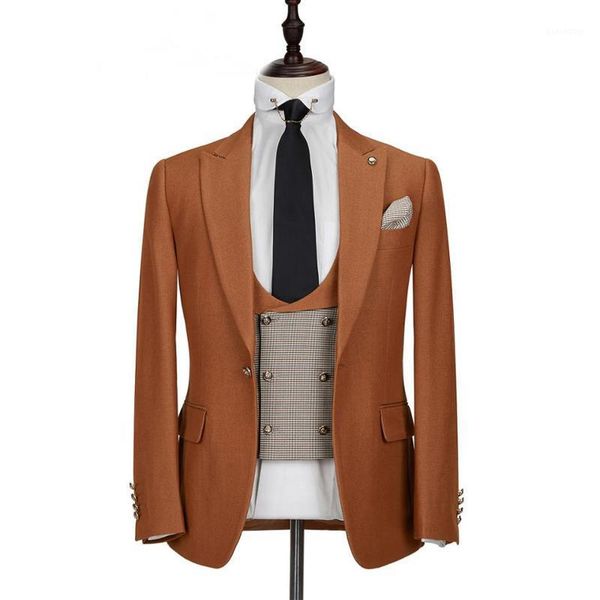 men's suits & blazers 3 piece check men slim fit brown wedding tuxedo for groomsmen custom male fashion clothes jacket plaid vest with, White;black
men's suits & blazers 3 piece check men slim fit brown wedding tuxedo for groomsmen custom male fashion clothes jacket plaid vest with, White;black